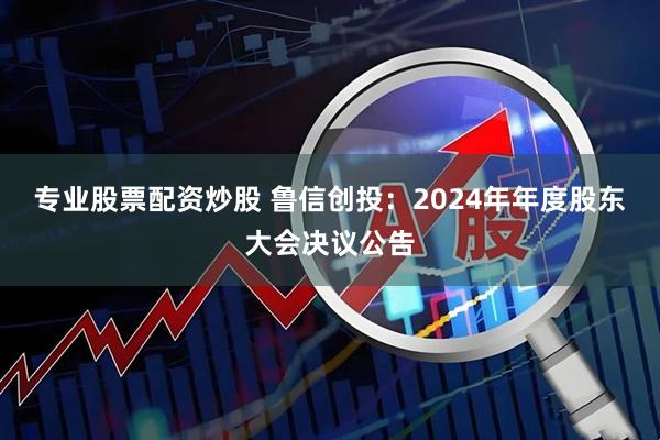 专业股票配资炒股 鲁信创投：2024年年度股东大会决议公告